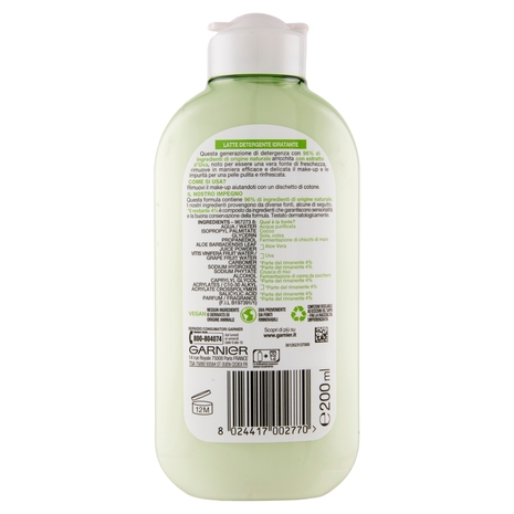 Garnier SkinActive Latte Detergente Viso e Occhi, Pelli Normali e Miste, 200 ml